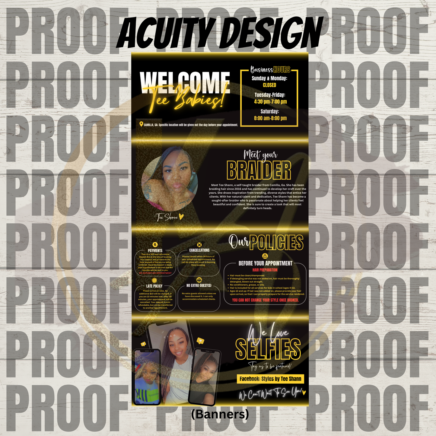Acuity (Booking Site) Design