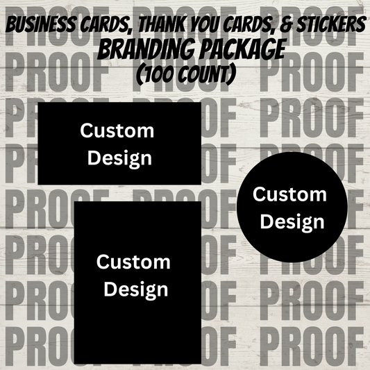 Business Cards, Thank You Cards, Stickers Package